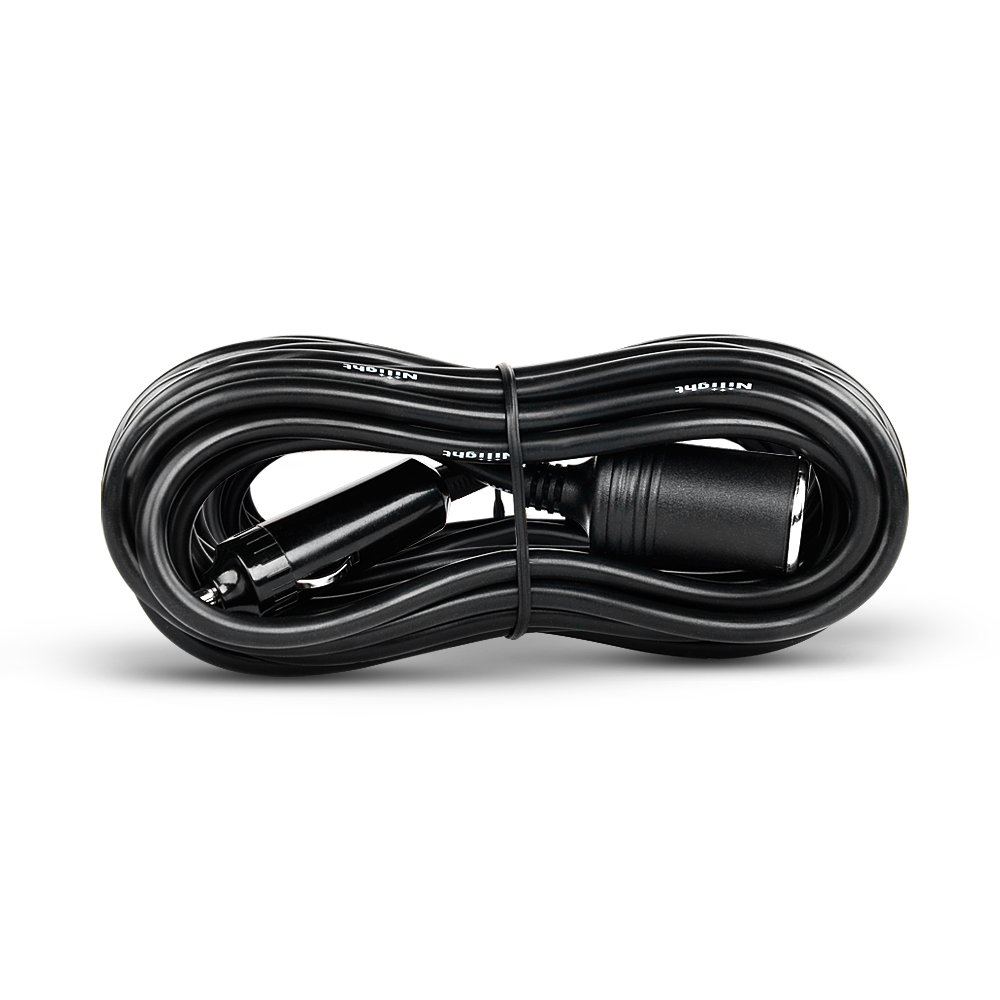 Nilight Cigarette Lighter Extension Cord Cable Heavy Duty 14ft 12V/24V Car Charger with Cigarette Lighter Socket