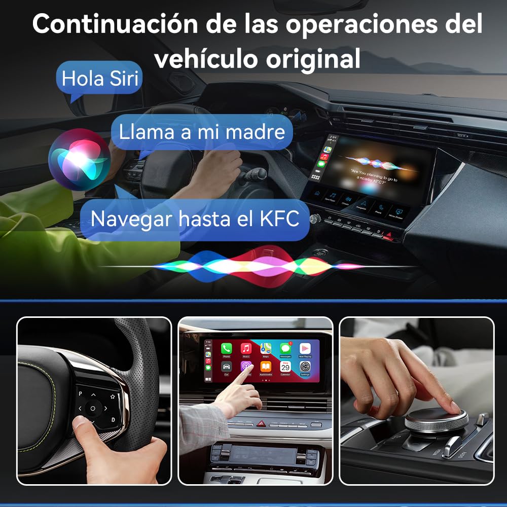 Carlinkit Mini SE Adaptador CarPlay inalámbrico,Adecuado para Coches con función carplay(año del Modelo: 2017 a 2025),Auto-Connect,CarPlay con Cable a inalámbrico