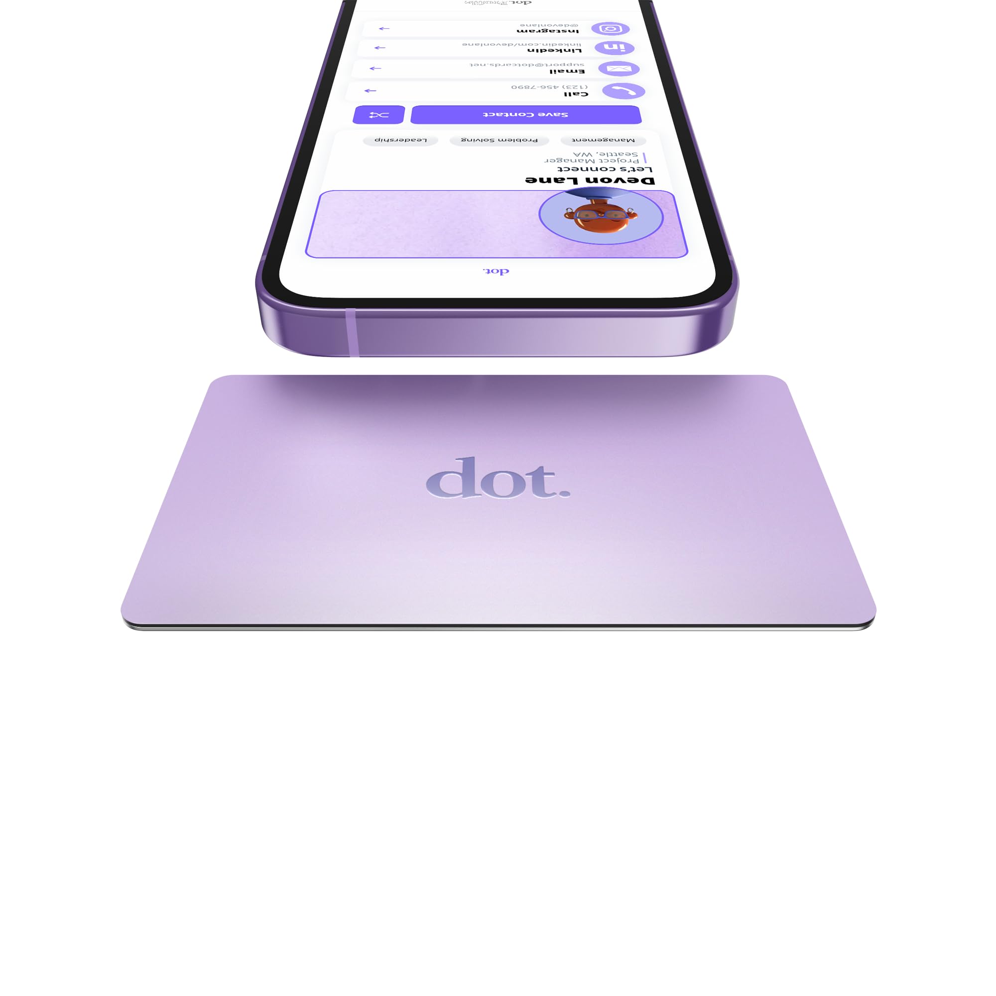 dot. Card Metal Purple