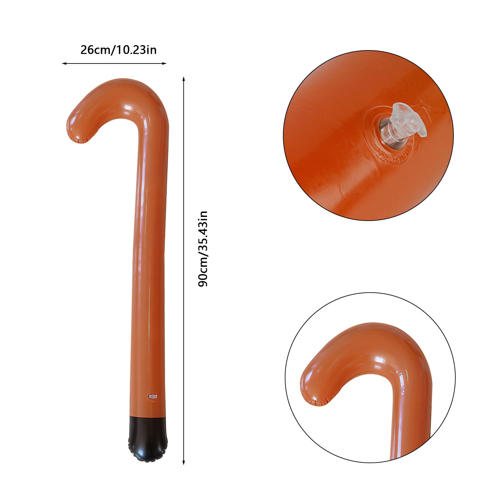 Inflatable Zimmer Frame Blow Up Walking Stick for Adults Birthday Retirement Novelty Prank Decorations Joke Gifts Men Women Grandad Grandad Dress Up Party Accessory Photo Booth - Image 4