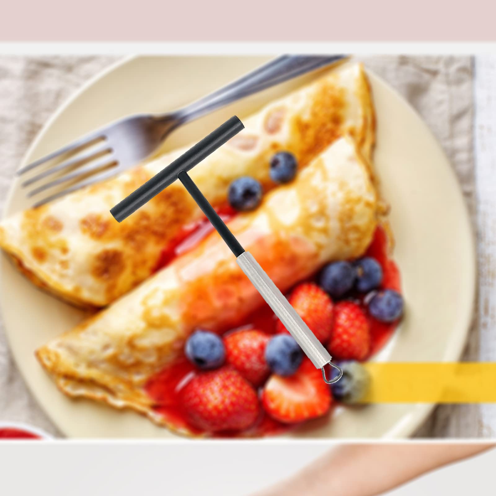 Stenditore Per Crepe A T | Acciaio Inox | Accessorio Per Cucinare Crepe E Pancake Perfect - Foto 7