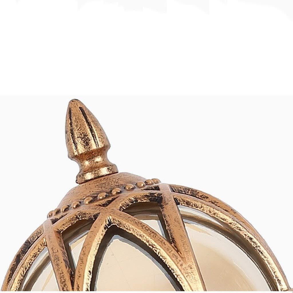 Lampa Ogrodowa,Lampy Wodoodporne Zewnętrzne Lampy Ścienne, Aluminiowe Szklane Lampy Ścienne Ogrodowe, Zewnętrzne Kinkiety Ścienne Do Przejścia Między Willami Oprawa Ogrodowa(Black,H45cm)