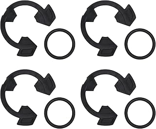 (4+4PCS) 1" Water Softener Clips and O-Rings kit Fit for GE/Kenmore Eco-Pure Eco-Water Sears North Star Softeners, Replace Parts 7337589 and 7170262