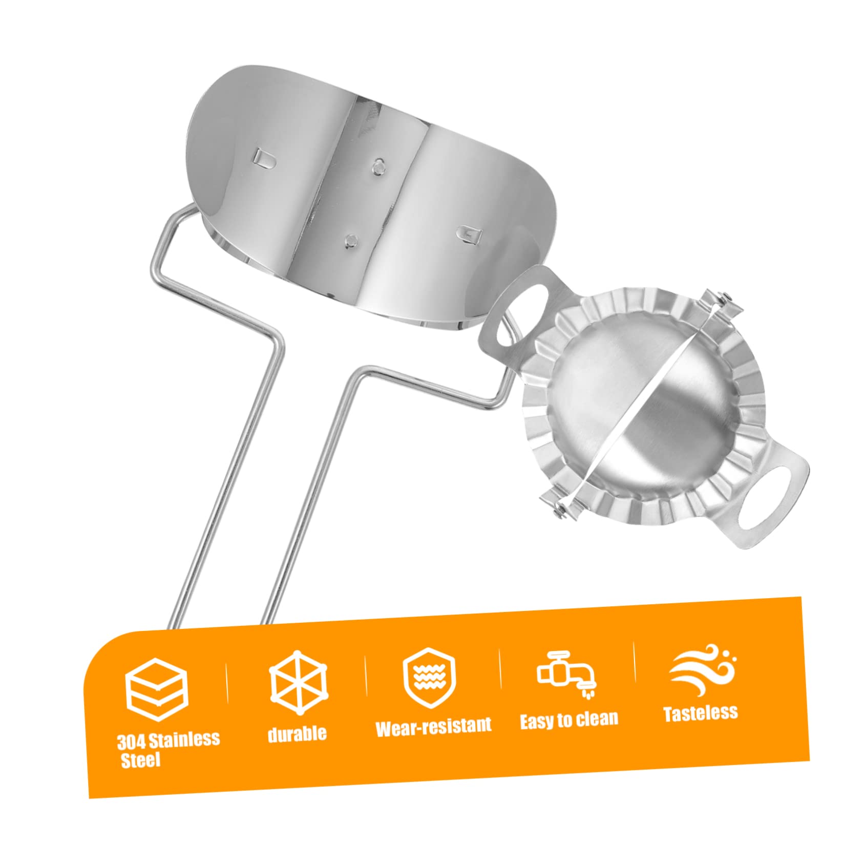 GRIRIW 1Set Manual Dumpling Maker Stainless Steel Dumpling Mold Cutters for Easy Dumpling Ravioli Empanada Preparation Kitchen Gadget for Home Cooking present Giving