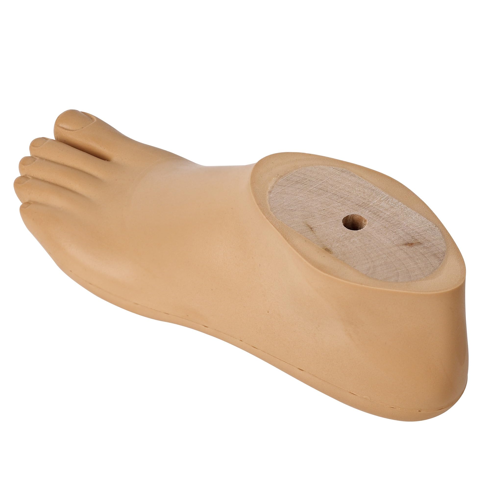 Pie protésico SACH con dedo dividido - Color beige, tallas 20-30 cm, rosca M10 (Pie izquierdo,Beige,28CM)