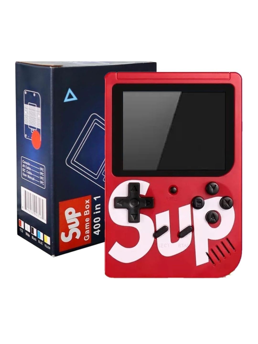 400 in 1 Retro Handheld Gaming Console for Kids & Adults – Portable Mini Video Game Console with Built-in Classic Games, Rechargeable Battery & Color Display (Multicolor)