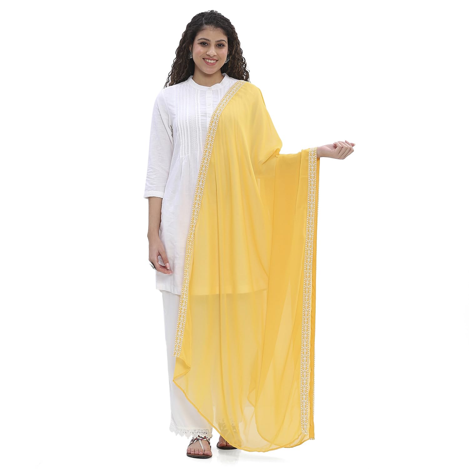 Women Mustard Polyester Dupatta_FREE SIZE-image-28