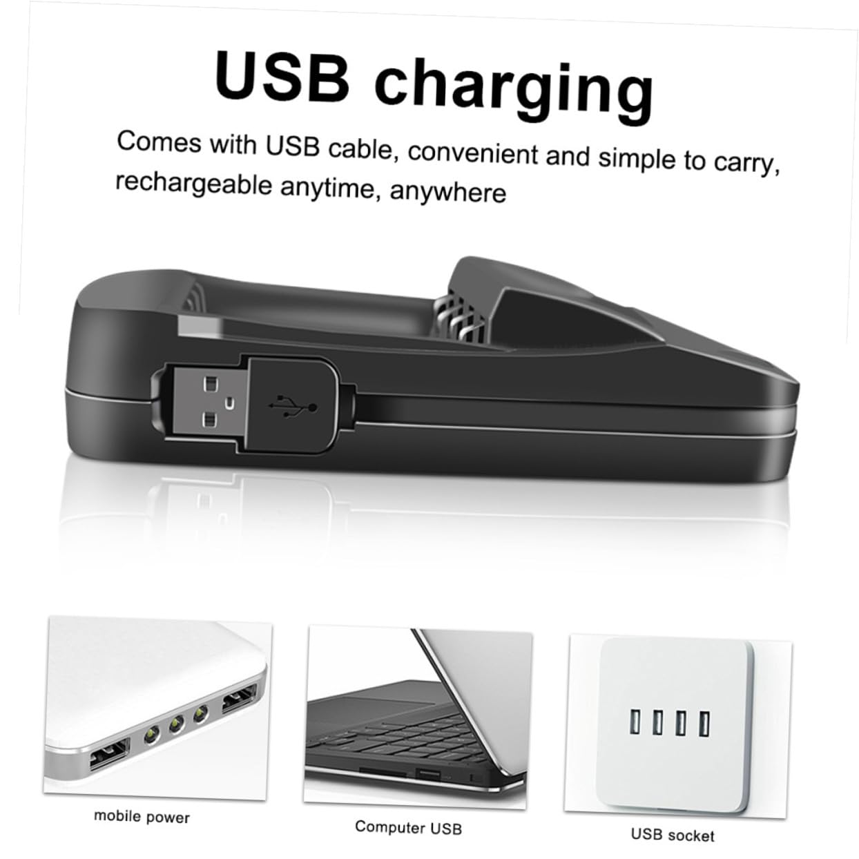 Gadpiparty Cargador de Batería Recargable AA/AAA Cargador de 4 Ranuras Pantalla Voltaje Capacidad