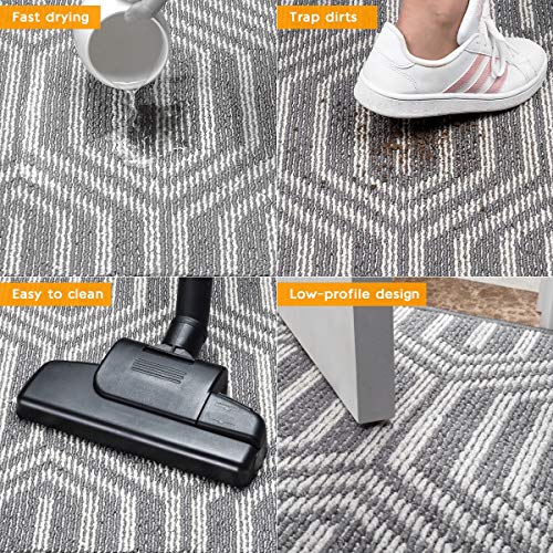 image for hicorfe Indoor Doormat,Front Back Door Mat Rubber Backing Non Slip Doo