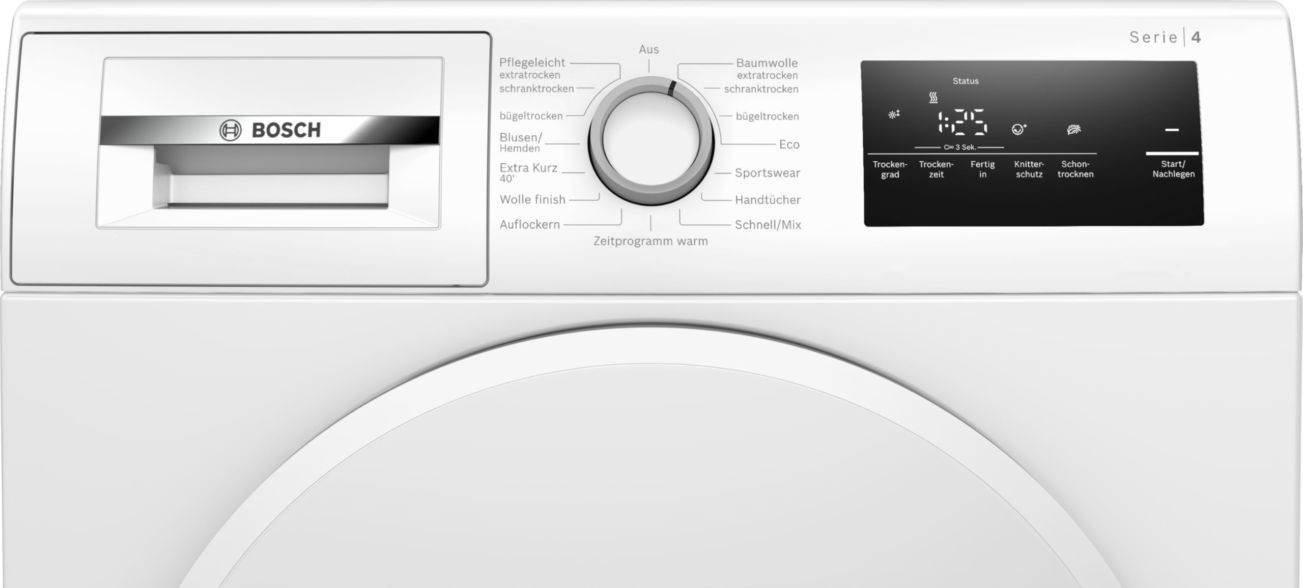 Secadora de bomba de calor Serie 4, 8 kg, color blanco, WTH83V04