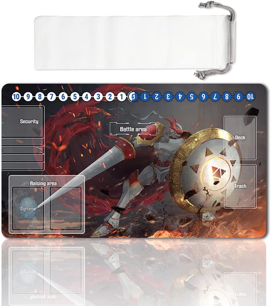 Board Game DTCG Playmat + Free Storage Bag Play Mats Size 24x12in Compatible for Digimon TCG CCG RPG (3904495)