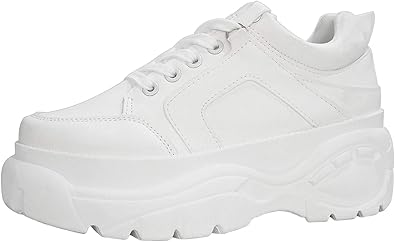 White sneakers women chunky Clearance