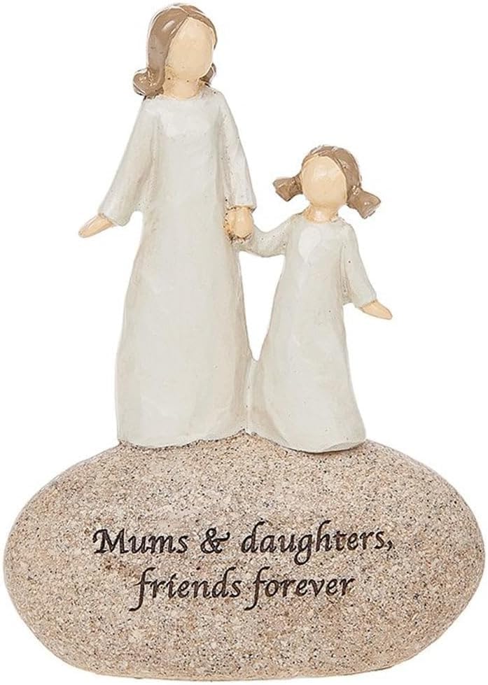 AMOVO Gift For Mum From Daughter | Hand-Painted Mother's Day, Birthday, Christmas, Mum Gifts | Sentimental Figurine, Pebble, Ornament | Birthday Present - UK Trademark