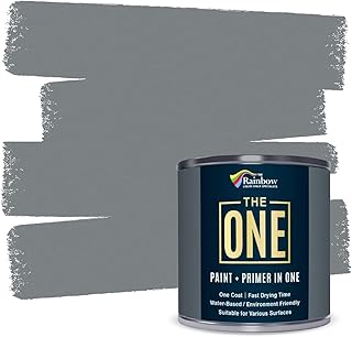 The ONE All-In-One Paint & Primer - Grey Matte, 33.8 Fl Oz/1 Liter | 1 C...
