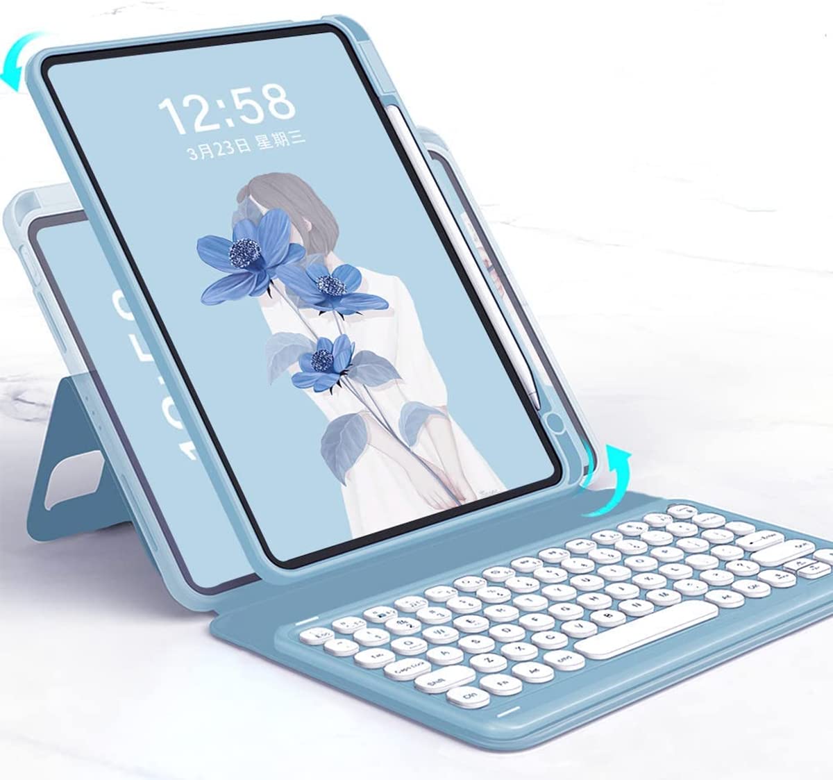 Amazon | 磁気吸着式 iPad 9 iPad 8 iPad 7 /Air3 Pro10.5 キーボード 