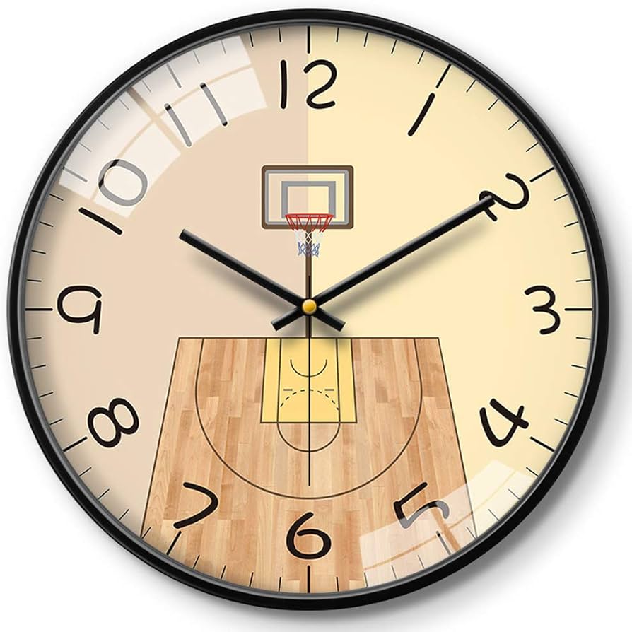 Amazon.co.jp: Zoezoe 壁掛け時計 バスケットボール 時計 NBA