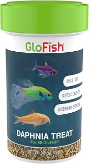 GloFish Daphnia Treat - Whole Sun-Dried Daphnia Fish Food, High Protein Digestible Treat for Fluorescent Fish, 0.5 oz