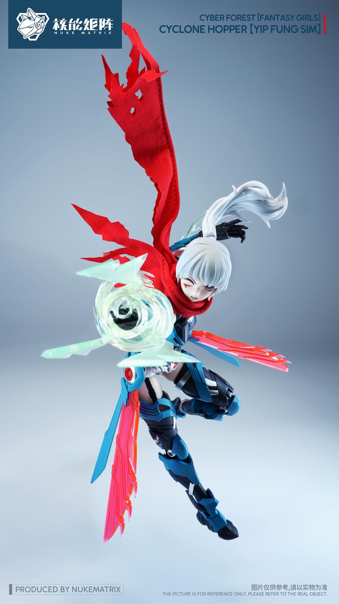 TOYVERSE Nuke Matrix 1/12 Kit di Modello Figura, Ragazze Fantasy della Foresta Cyber, Cyclone Hopper YIP Fung SIM, Personaggio Modello con Articolazioni Mobili, 15 Anni e Più