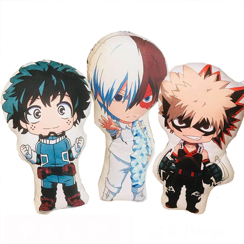 My Hero Academia - Cuscino in peluche a tema anime, motivo: Todoroki Shoto, Bakugou, Katsuki, Midoriya, Izuku, cuscino decorativo per casa, divano, 48 cm