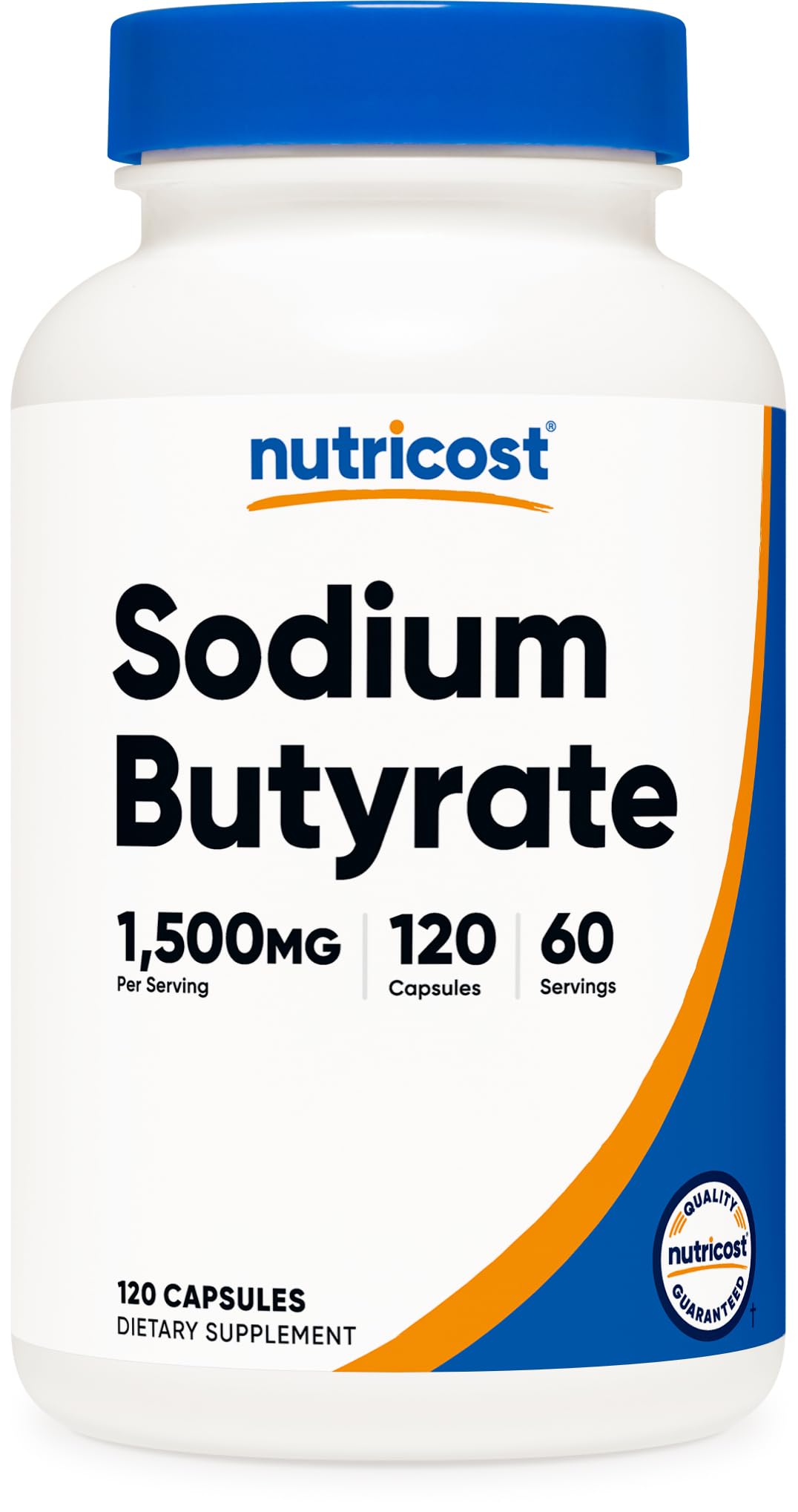Nutricost Sodium Butyrate 1,500mg, 120 Capsules, 60 Servings Per Bottle