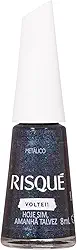 Esmalte Azul Risqué Hoje Sim, Amanhã Talvez Metálico 8ml