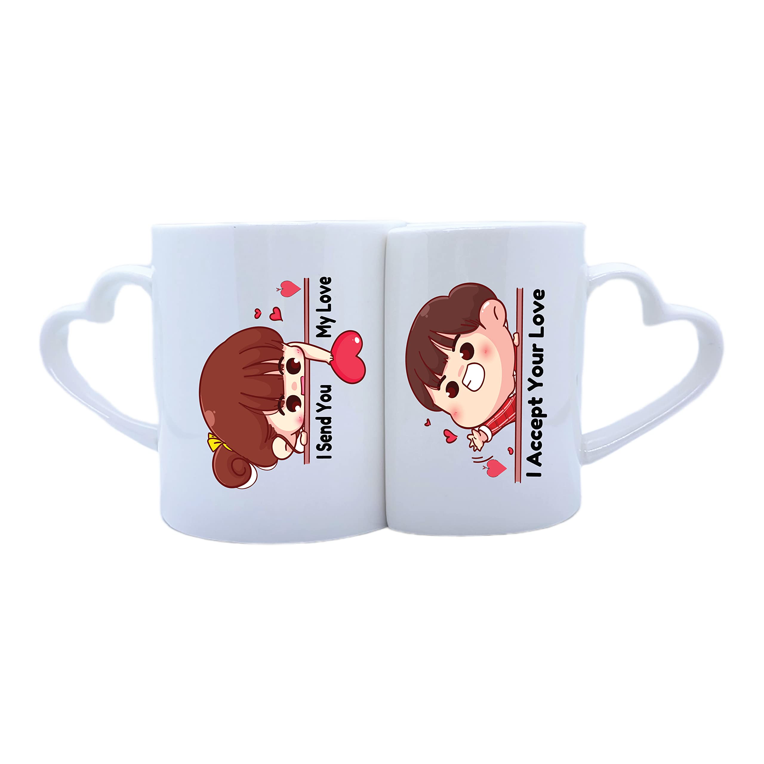 I send You my Love Design Couple Mugs -Lover Gifts Music Lover Mug for Husband Boyfriend Girlfriend- Gift Ideas -Valentine Days