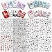 JMEOWIO Stickers Ongles Saint Valentin 3D Nail Art Stickers, 9 Feuilles Autocollants pour Ongles Autocollants en Forme de Coeur Motif de Fleurs DIY Design Décoration Ongles pour Femmes Filles (B)