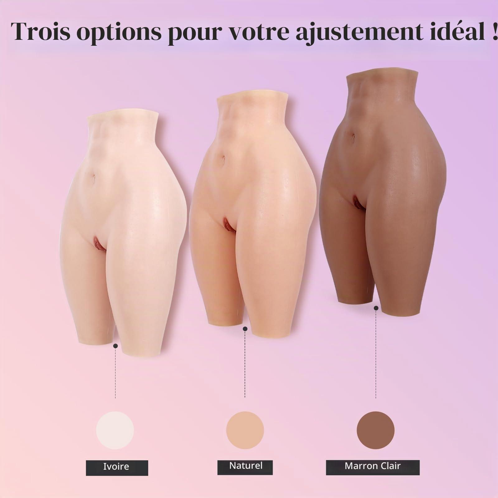 ROANYER Silicone Agrandissement des Hanches Faux vagin réaliste Pantalon Chatte avec cathéter sous-vêtements Crossdresser transgenre travesti shemale