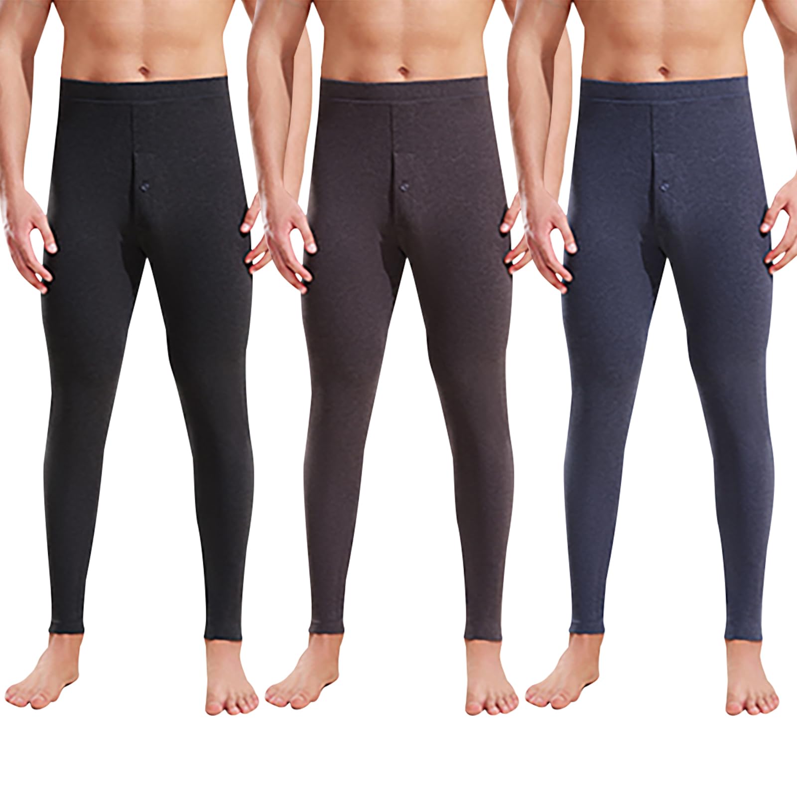 Calzoncillos largos para hombre con abertura, ropa interior térmica de invierno, ropa interior cómoda y cálida para hombre, pantalones térmicos, leggings térmicos