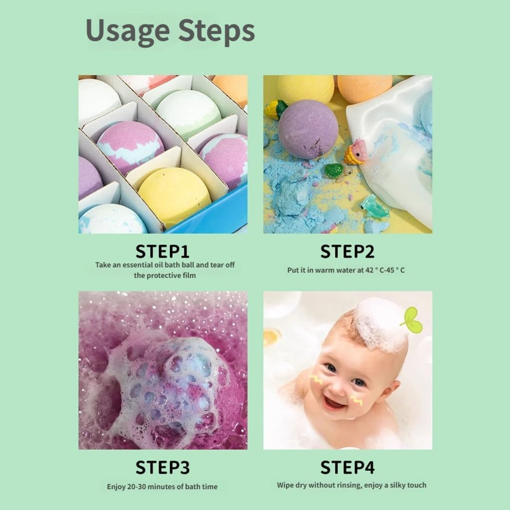 Bath Bombs, Natural Sea Salt Color Changing Spa Bath Balls,Easter Bath Bombs with Surprise for Boys Girls Holiday Stocking Stuffer(Animal 12PC)