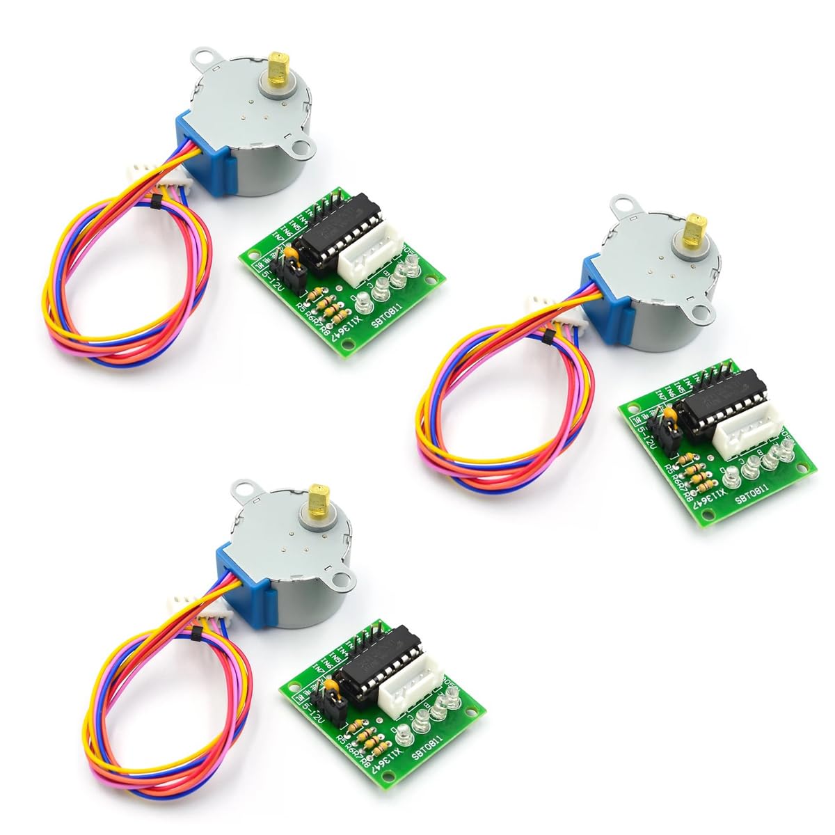 DUTTY 28BYJ-48 4-Phasen-Schrittmotor mit 5 V Antriebsplatine für Arduino PI PIC Raspberry Pi (3 Stück)