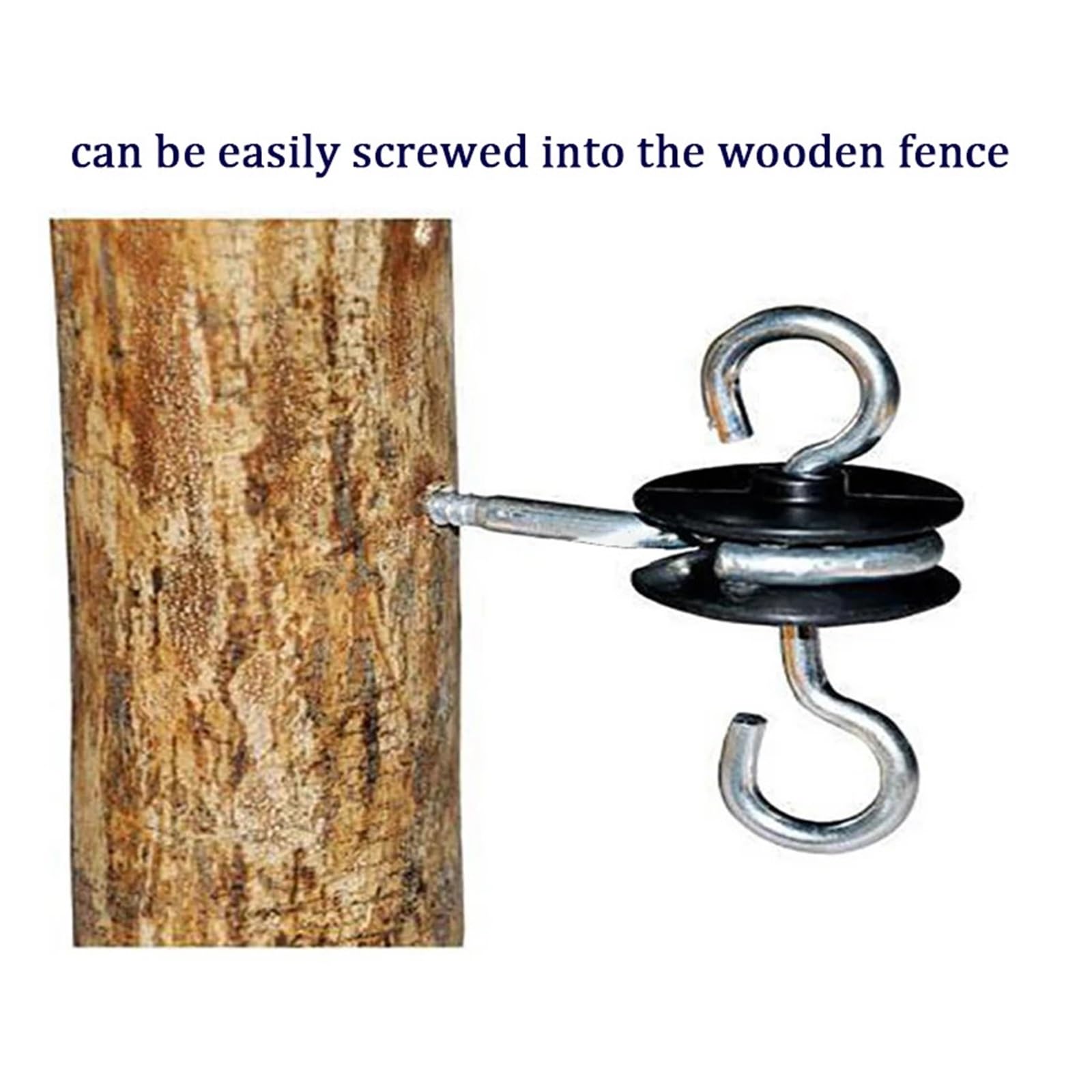 Anclaje De Manija Puerta Cerca Eléctrica, 10 Uds., for Poste Madera, Doble Gancho, Aislante Atornillado, Accesorio for Granja Y Ganado para Madera, Cuerda, Valla Eléctrica