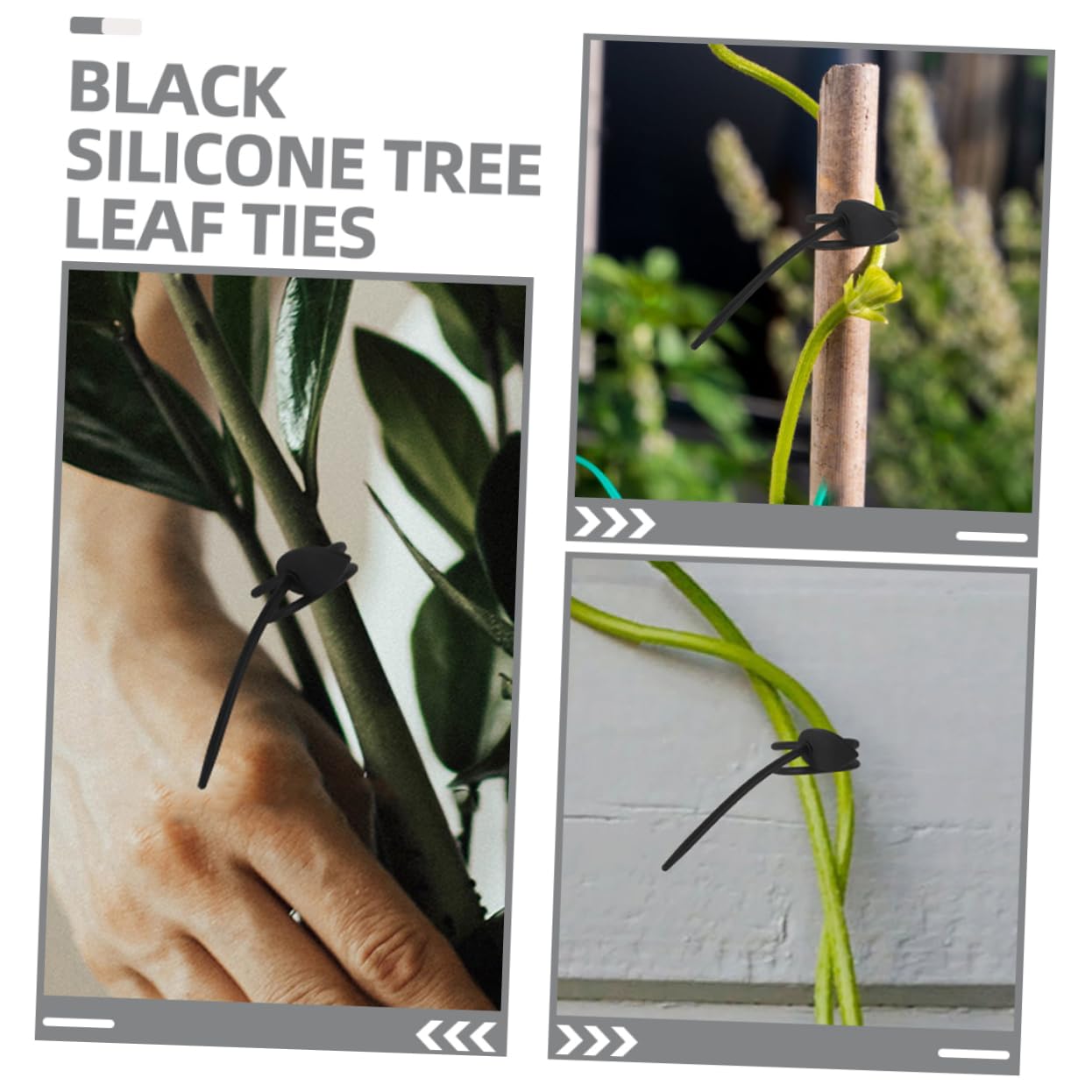 Toddmomy 5 Ensembles Attaches Silicone Réutilisables pour Plantes Lot de Liens Décoratifs Forme pour Et Jardin Noir 8 Pièces * 5