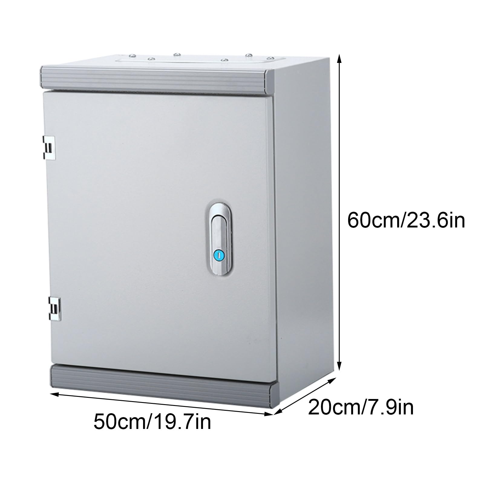 Scatola Elettrica In Acciaio Laminato A Freddo, Scatola Di Giunzione Impermeabile, Telaio In Lega Di Alluminio(60x50x20cm/23.6x19.7x7.9in)
