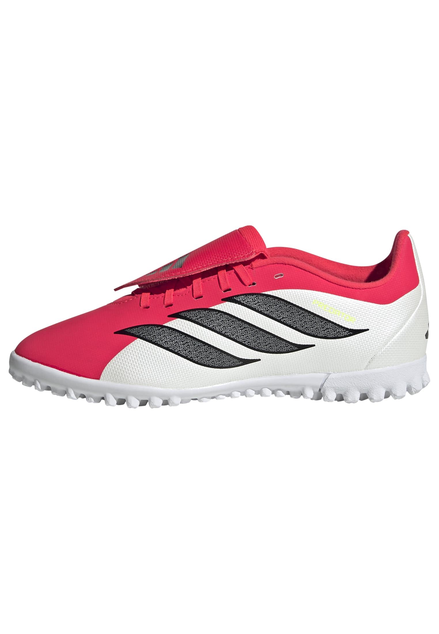 adidas Unisex niños Predator Club Fold-​Over Tongue Turf Football Shoes Kids, Lucid Red/​Core Black/​FTWR White, 38 EU