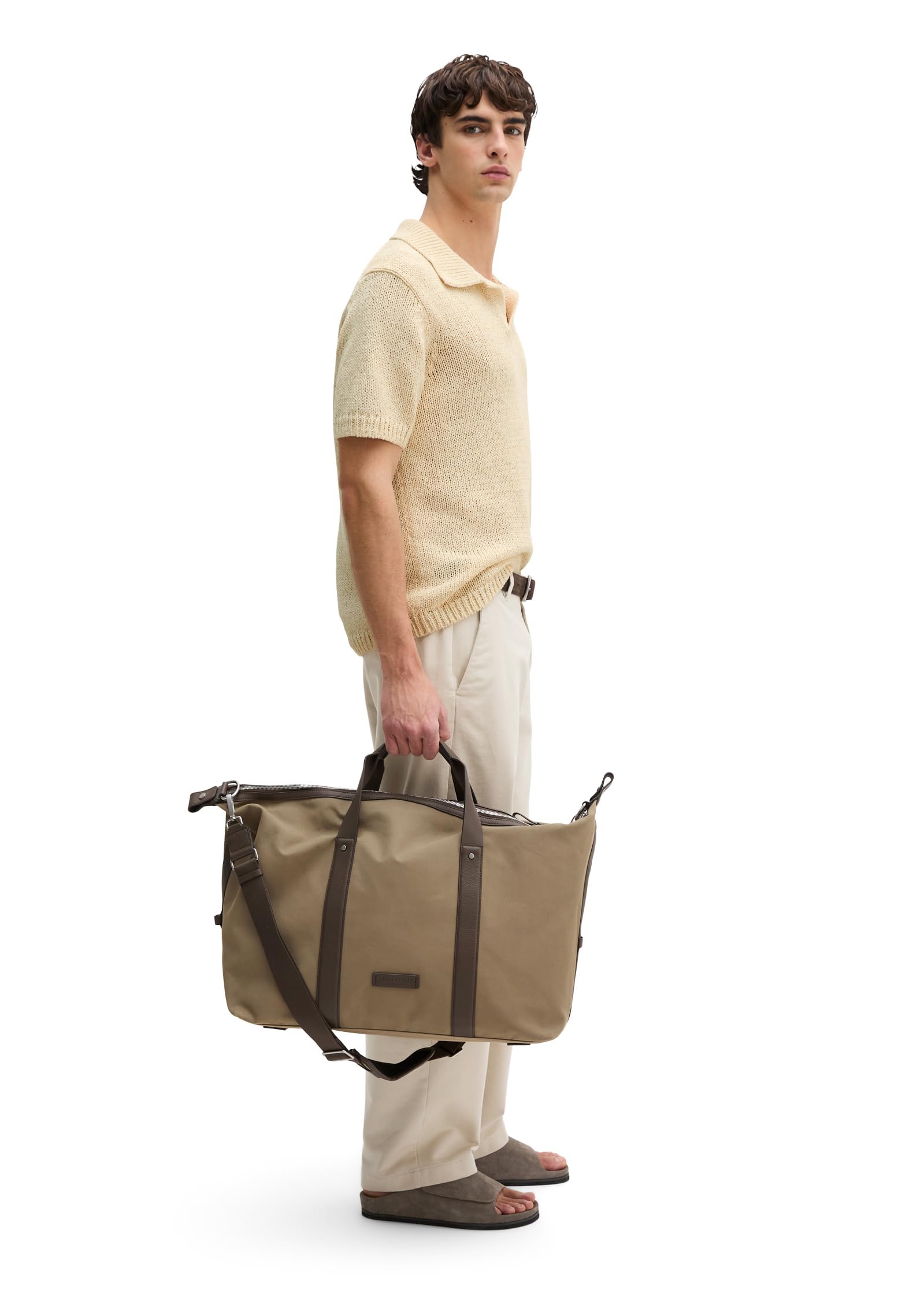 Marc O'Polo Canvas-Weekender aus recyceltem Polyester