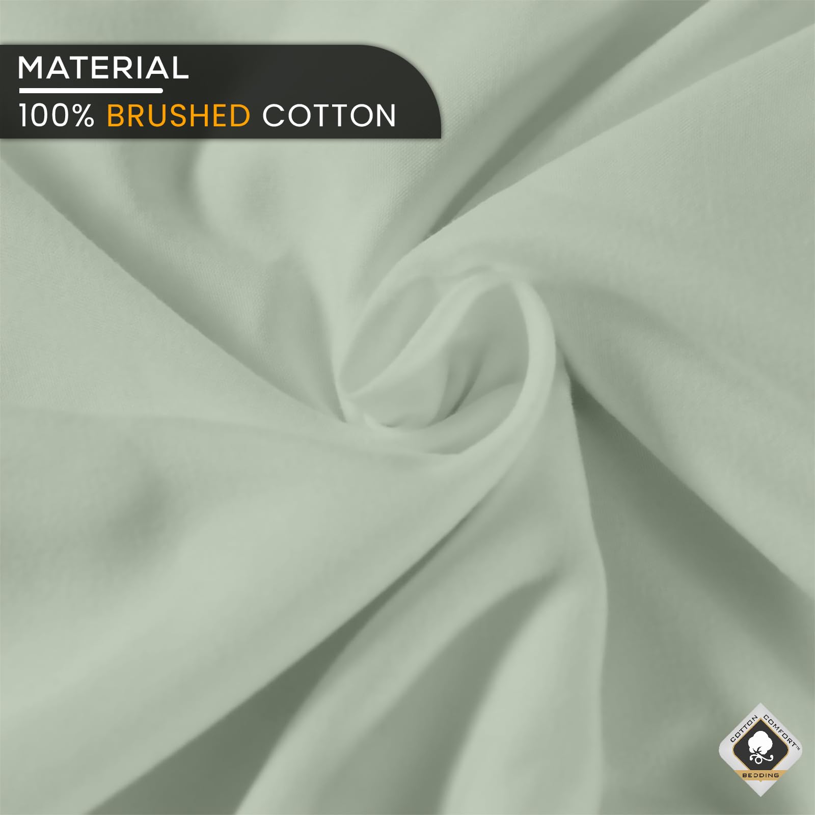 100% Brushed Cotton Soft Flannelette 30CM Fitted Sheets King size Thermal Soft Luxury Warm Flannel Extra Deep Cozy Bottom Bed Cover Kingsize - Image 4
