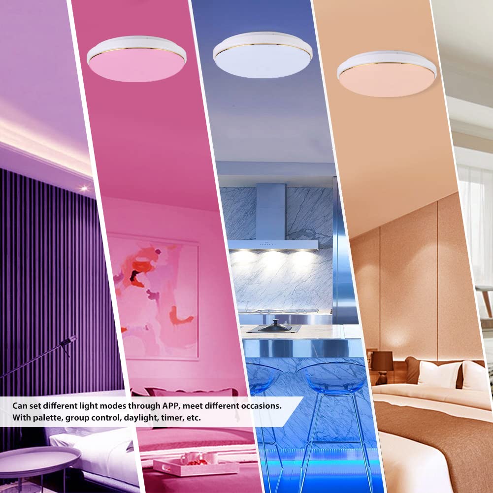 AC85-265V 48W 15,8 pollici RGB+W Smartphone controllato Wi Fi Smart Affermazione Lampada montata