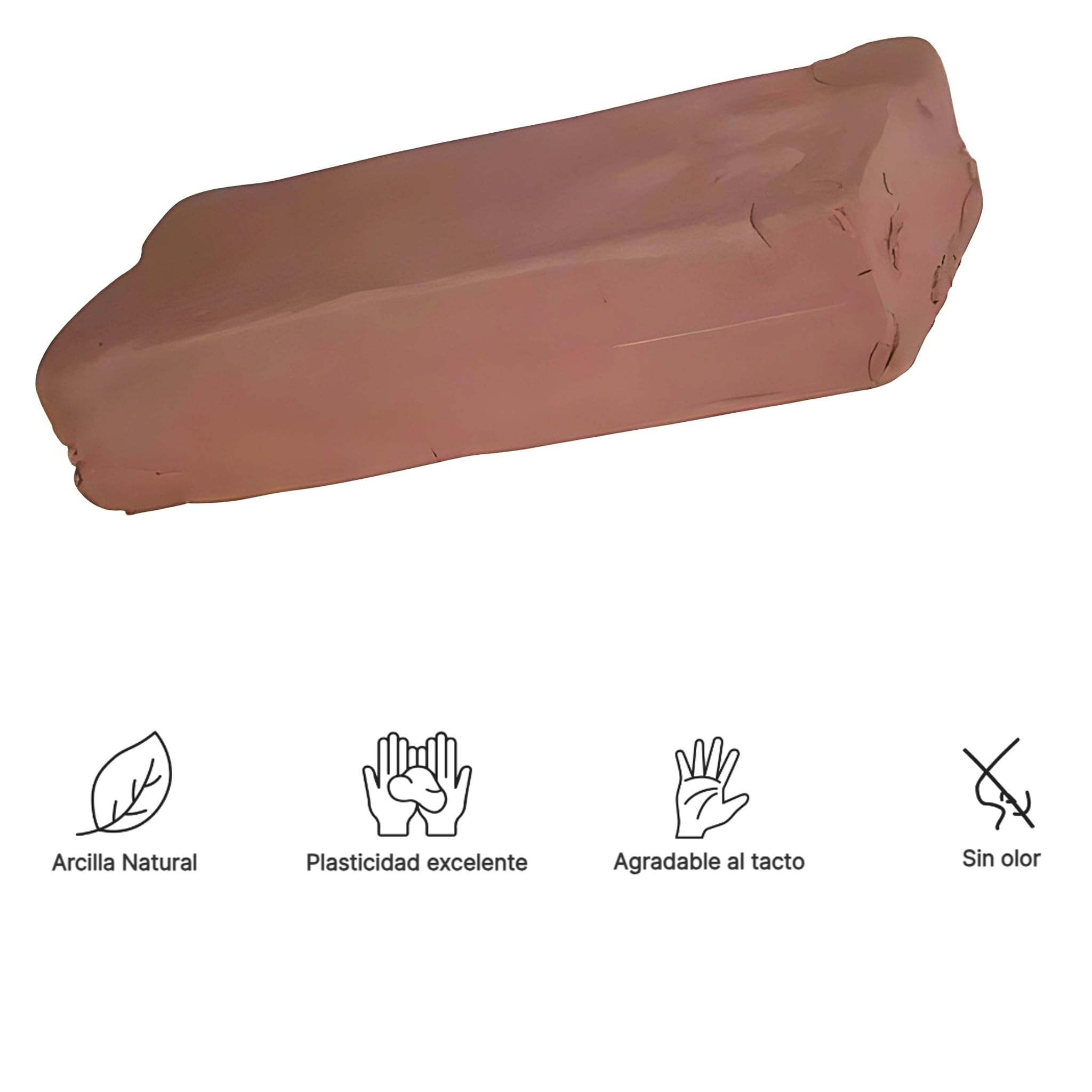 Bricoloco Basic Natural Clay 100% naturalna kompozycja (glina garncarska). Łatwa i przyjemna w obróbce. Idealny do modelowania, rzeźbienia i toczenia. (czerwony, 12,5 kg)