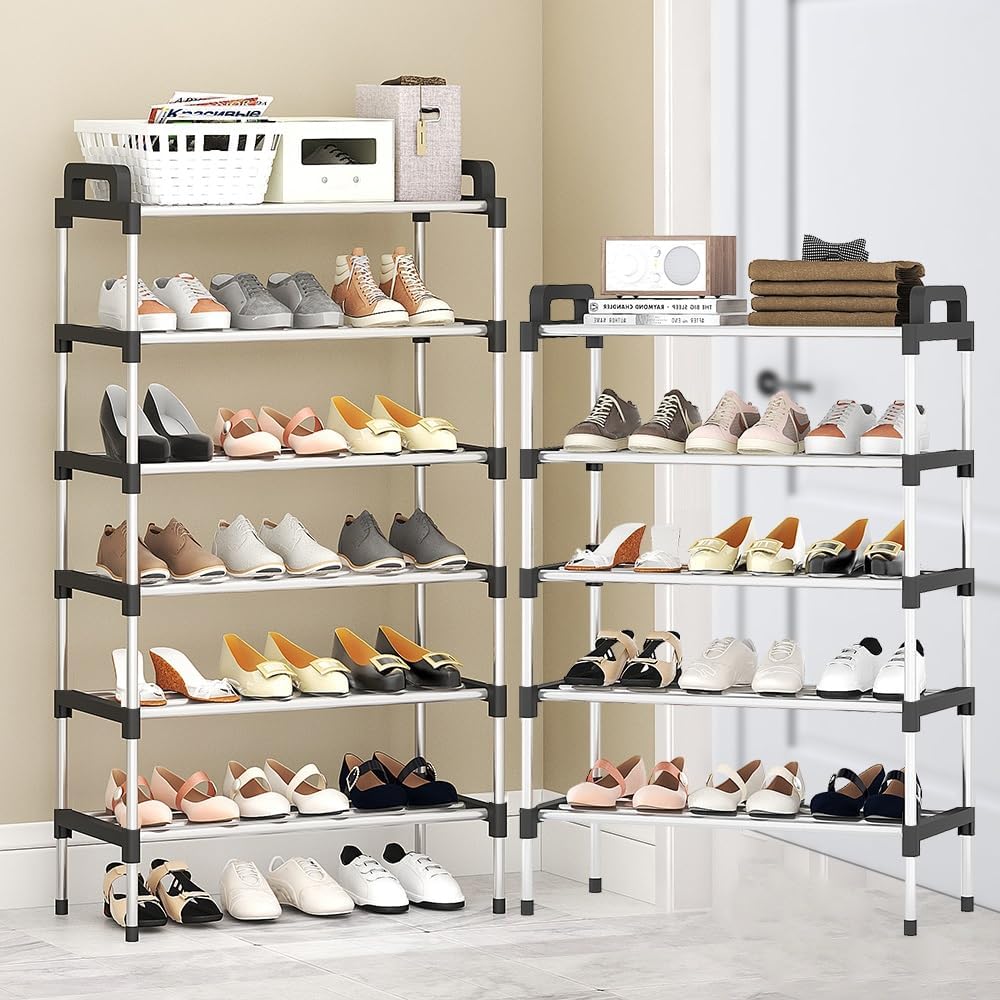 Aluminum Alloy Shoe Rack Multi-Layer Assembly Storage(4)