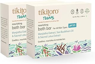 Tikitoro Teens Nourishing Bath Bar with Manijstha, Sea Buckthorn Oil and Sacred Lotus Extract, Soothes, Nourishes and Mois... Price In India
