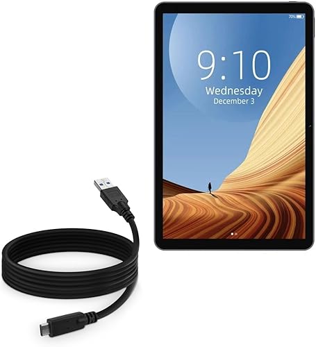 BoxWave Cable Compatible with Chuwi HiPad Air - DirectSync - USB 3.0 A to USB 3.1 Type C, USB C Charge and Sync Cable - 6ft - Black