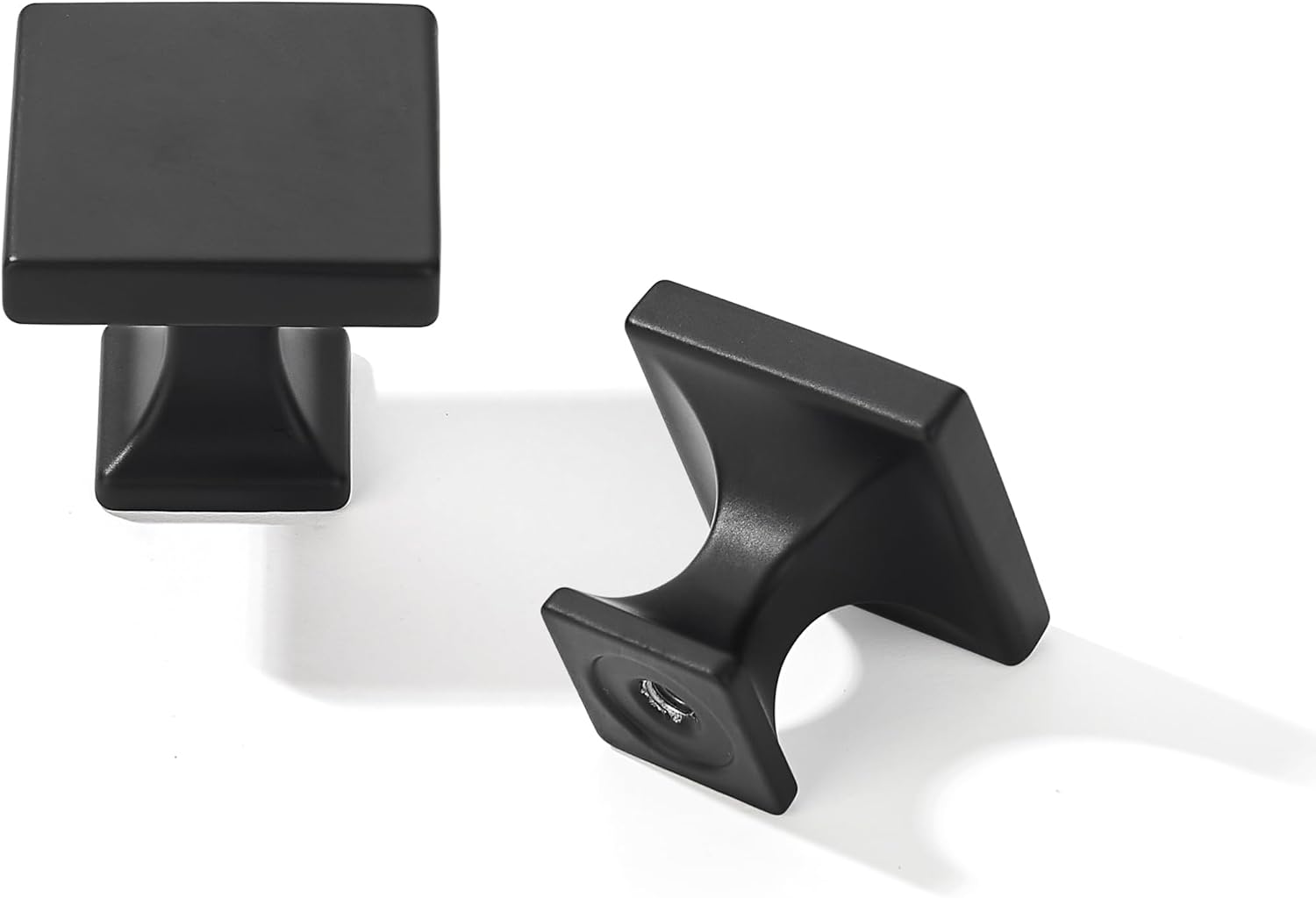 khtumeware Matte Black Cabinet Knobs 30 Pack Flat Black Drawer Square Knobs for Cabinets and Drawers Cabinet Hardware Kitchen Cabinet Knobs