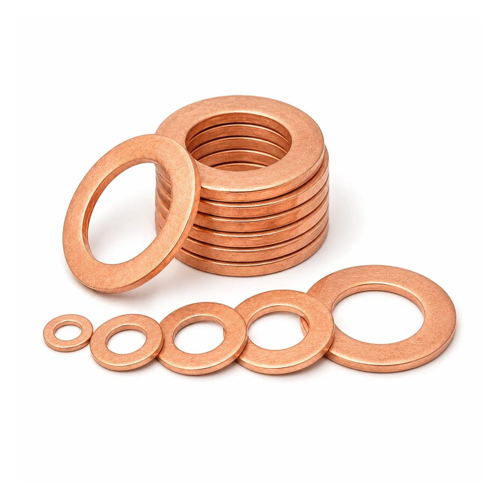 Flache Unterlegscheibe 150/178-teiliges Rotkupfer-Unterlegscheiben-Sortiment-Set M3-M30 fester Dichtungsring(Set A-(150 Pcs))