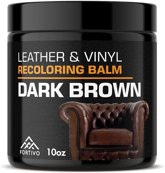Leather Recoloring Balm, Color Restorer for Couches and Car Seats, Leather Scratch Remover and Dye, 10 oz