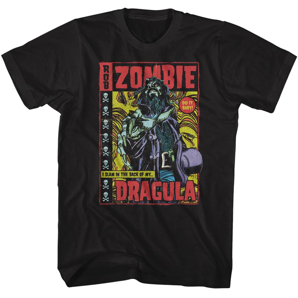 ROB ZOMBIE DRAGULA バンド Tシャツ Amazon.com: Rob Zombie Dragula Comic Adult Black Short