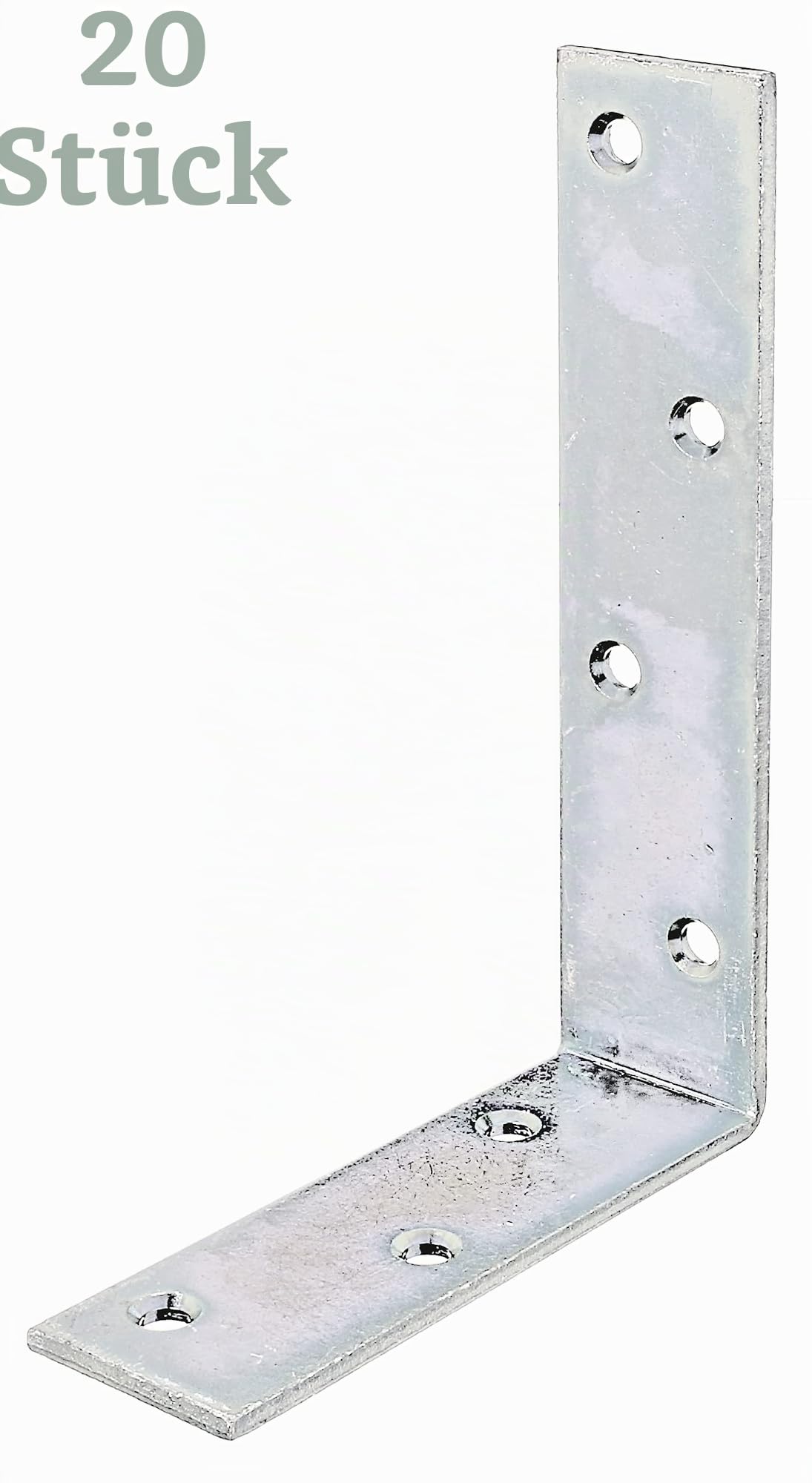 Alberts 848002 Balkenwinkel | galvanisch verzinkt, dickschichtpassviert | 120 x 180 x 40 mm | 20er Set