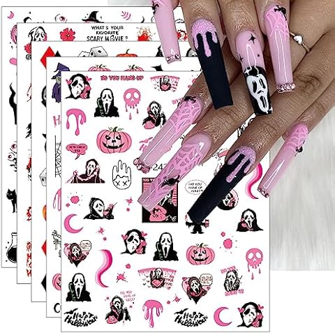JMEOWIO Halloween Nail Art Sticker Set Cover