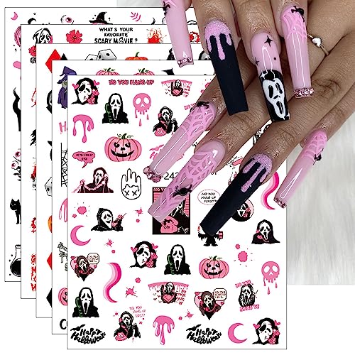 JMEOWIO Halloween Nagelsticker 12 Blatt