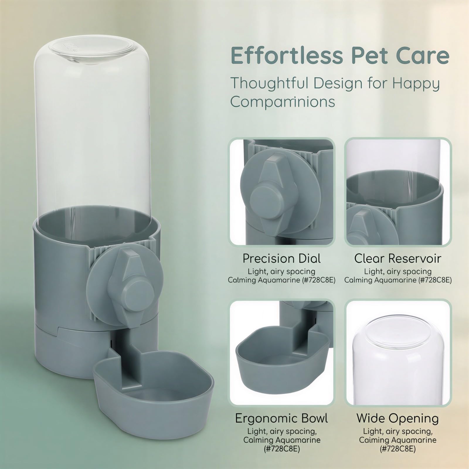 Comedero automático para jaula de mascotas, juego de dispensador automático de agua para alimentos, dispensador de alimentos de 1 litro y bebedero de 17 onzas, para conejo, gato, perro pequeño, hurón